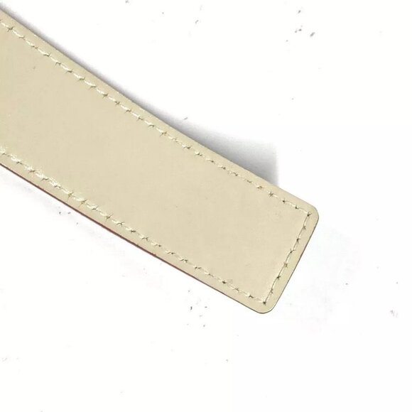 LOUIS VUITTON M6870W Suhali Ceinture-Suhalira belt Suhari leather Blanc White